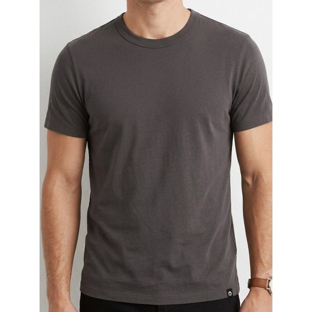 Garment-Dyed Madewell Allday Tee Charcoal Gray Cotton Crewneck Size XS